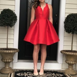 Jovani 53360 size 4 red homecoming dress
